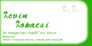 kevin kopacsi business card